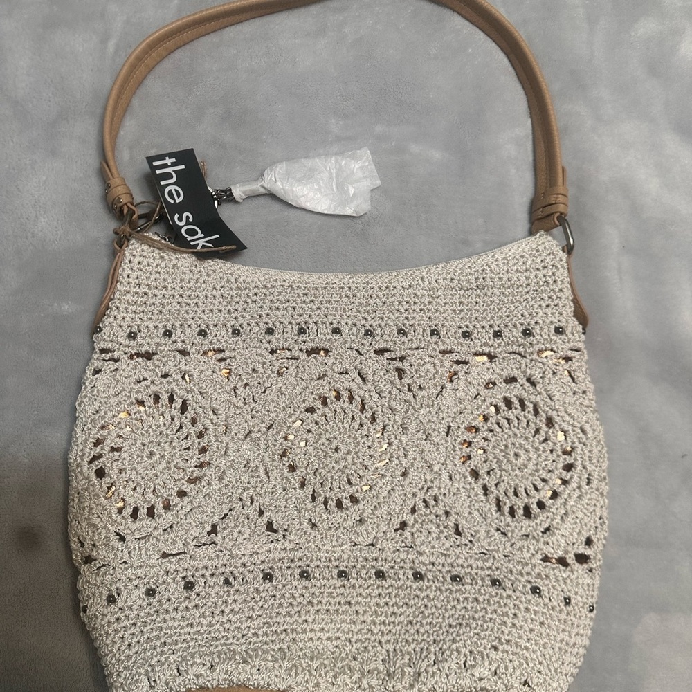 The Sak Tan and Cream Crochet Shoulder Bag - Picture 6 of 12